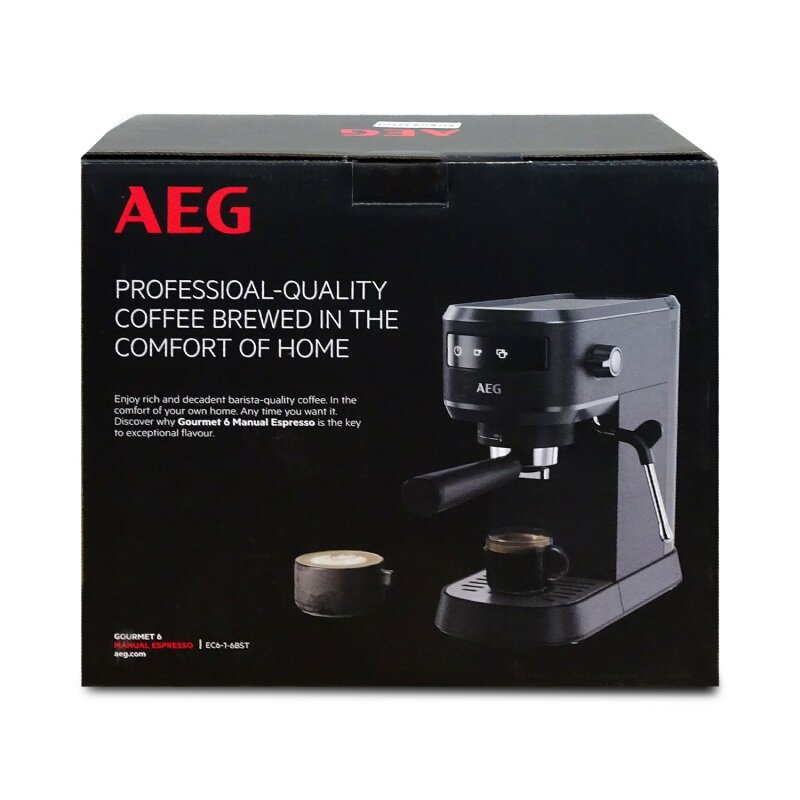 AEG EC6-1-6BST Siebträgermaschine schwarz