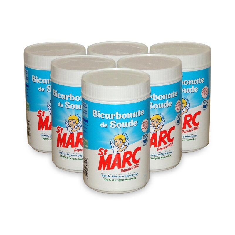 St Marc Natron 100 % natürlichen Ursprungs, 650 g – reinigt, schrubbt und desodoriert x6