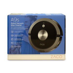 Zaco A9s schwarz Staubsauger-Roboter mit Wischfunktion