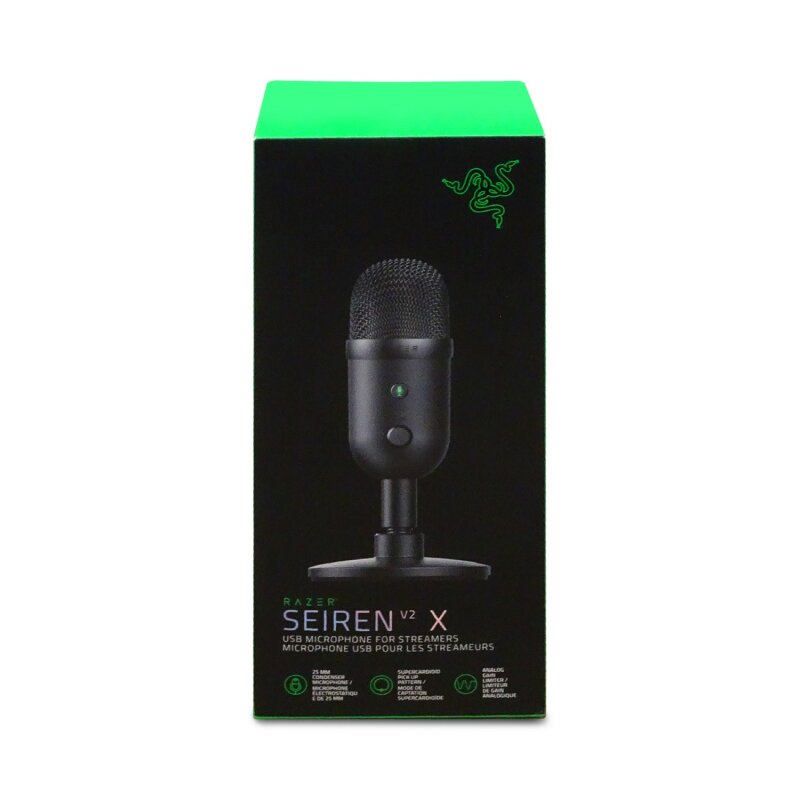 Razer Seiren V2 X USB-Mikrofon, 25 mm Kondensatormikrofon
