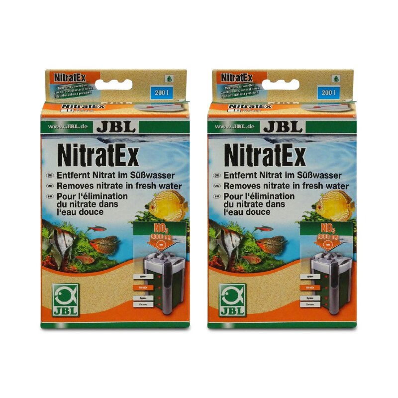 JBL NitratEx 62537 Filtermasse zur schnellen Entfernung von Nitrat aus Aquarienwasser - (2x 170g - Set)